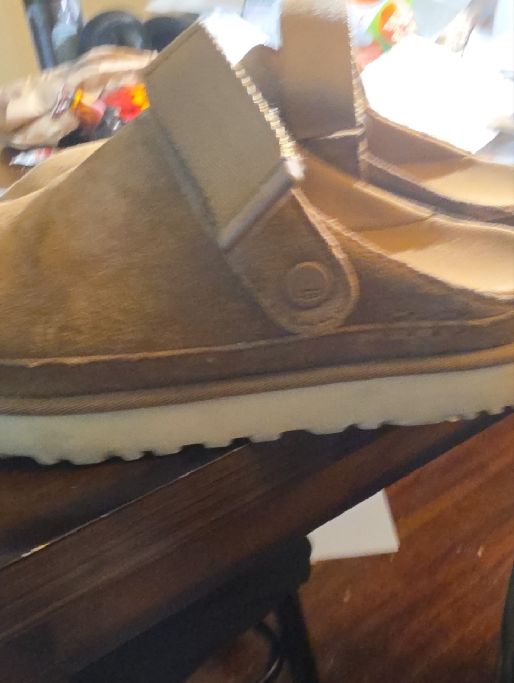 UGG Chestnut Brown Suede Backstrap Clog - Picture 6 of 6
